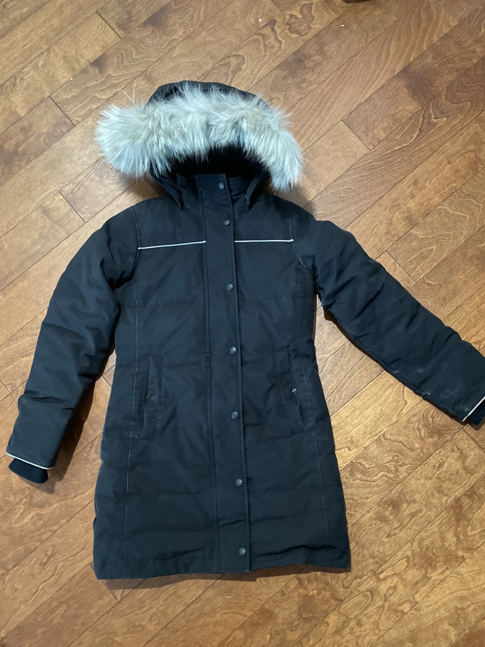 Canada Goose Black kids Parka with Signature Patch